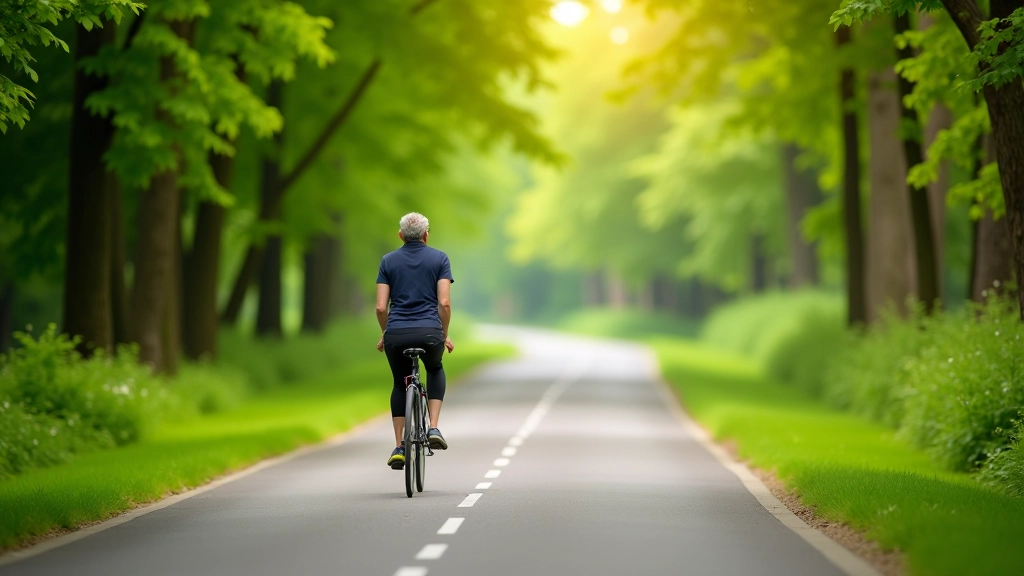 Smooth paved cycling path running alongside a river with green forest canopy overhead on both sides